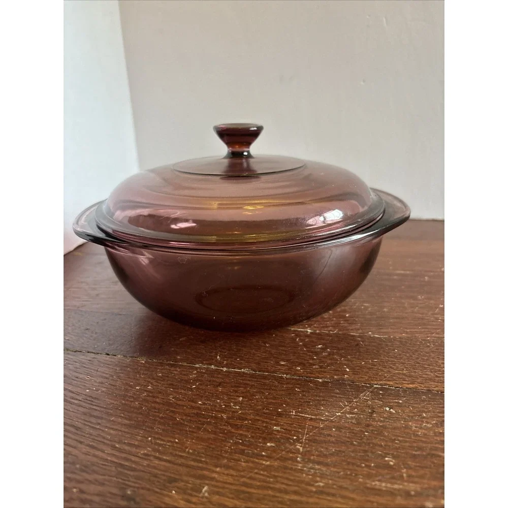 Pyrex 1.5 QT Visions Glass Cranberry 8
